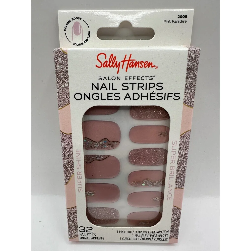 Sally Hansen Salon Effects Nail‎ Polish Strips Variety Bundle 5 Sets 32 Strips